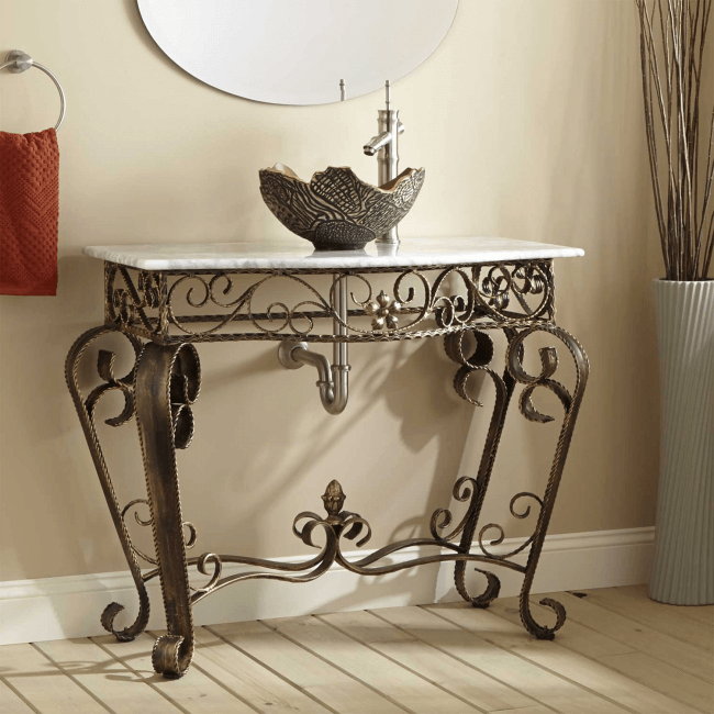 Exquisite side table with marble element