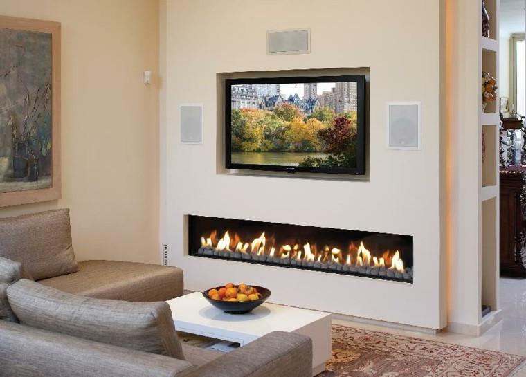 Rectangular design fireplace