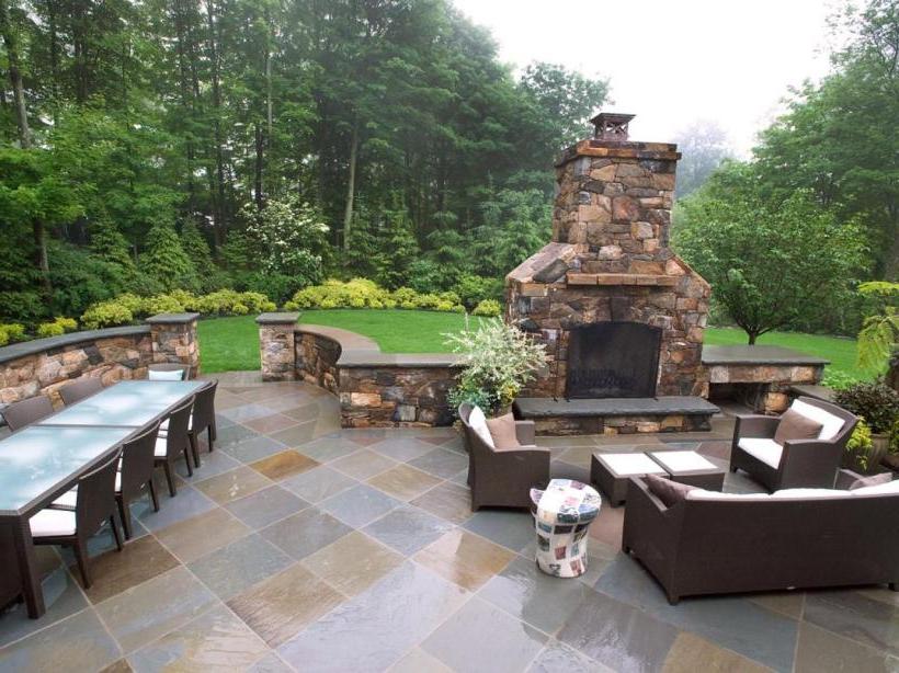 Beautiful, custom and cozy outdoor fireplace