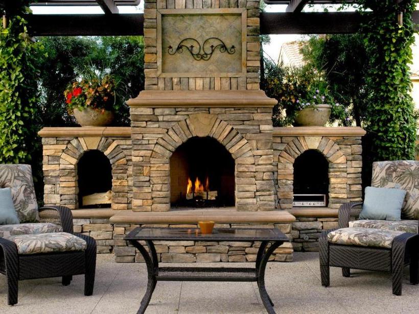 natural beauty of a cozy outdoor fireplace