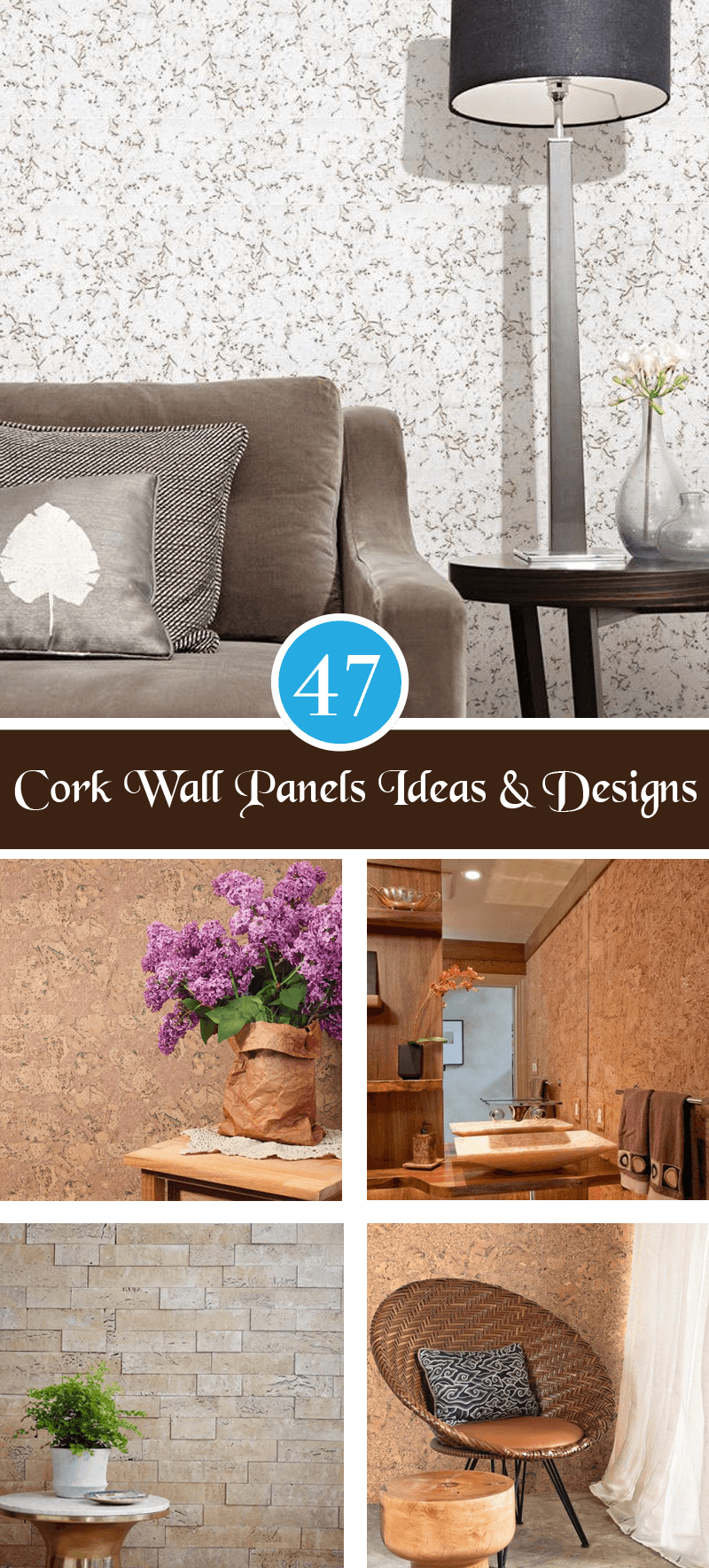 cork wall panels ideas and designs