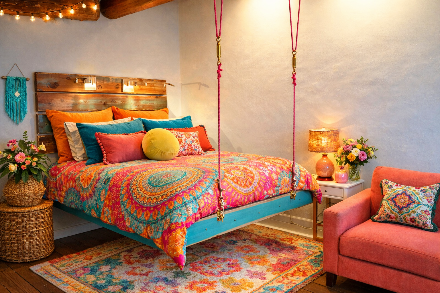 A-bed-attached-to-a-wall-radically-changes-the-interior-of-a-room