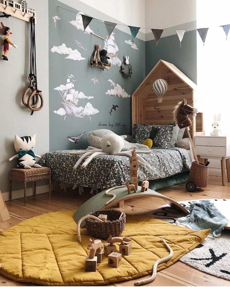 A soft carpet is an indispensable detail in the interior of a baby's room