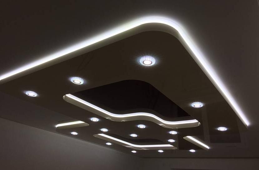 LED strip and spotlights