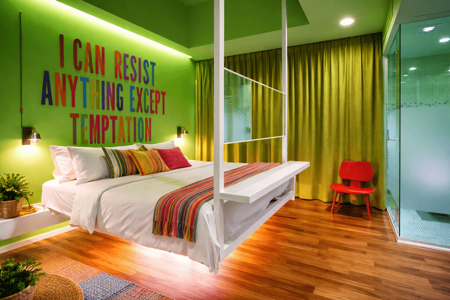 Otherworldly Hovering Hanging Bed – Futuristic Floating Comfort