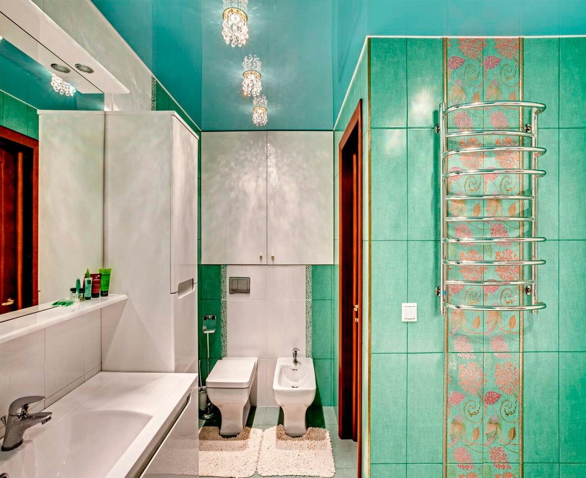 Teal bathroom design