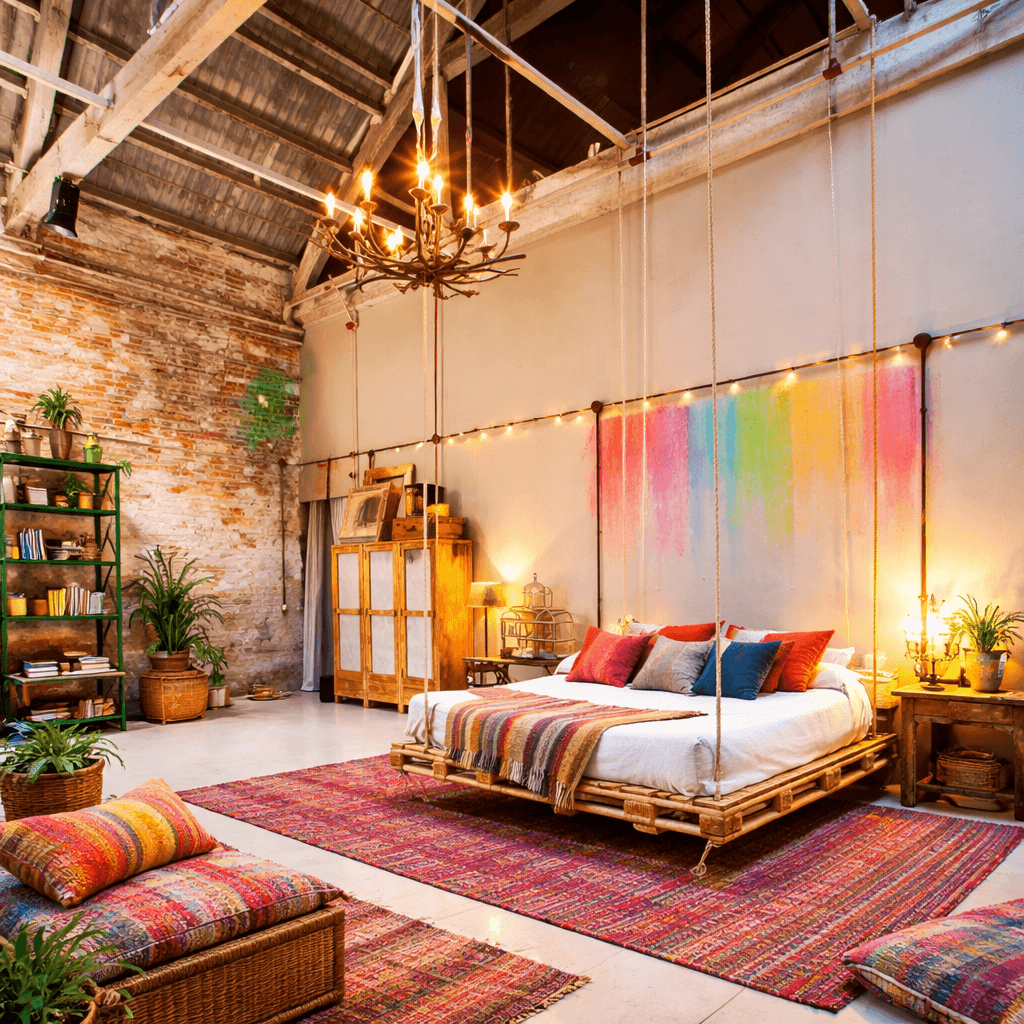 Upcycled Pallet Hanging Bed