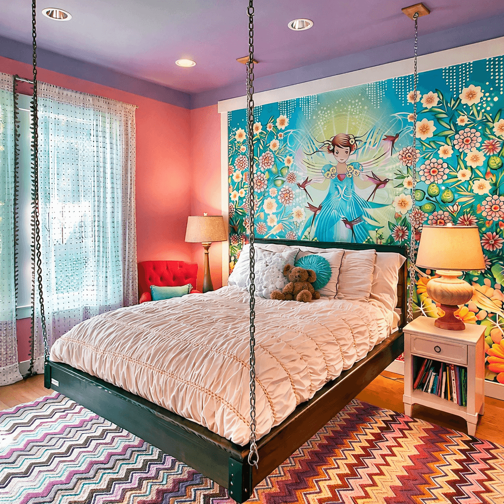 Whimsical Hanging Children’s Bed