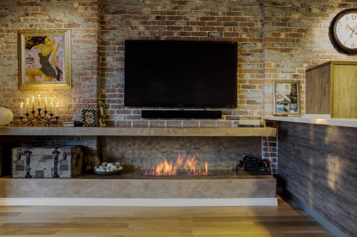 loft small bio fireplace