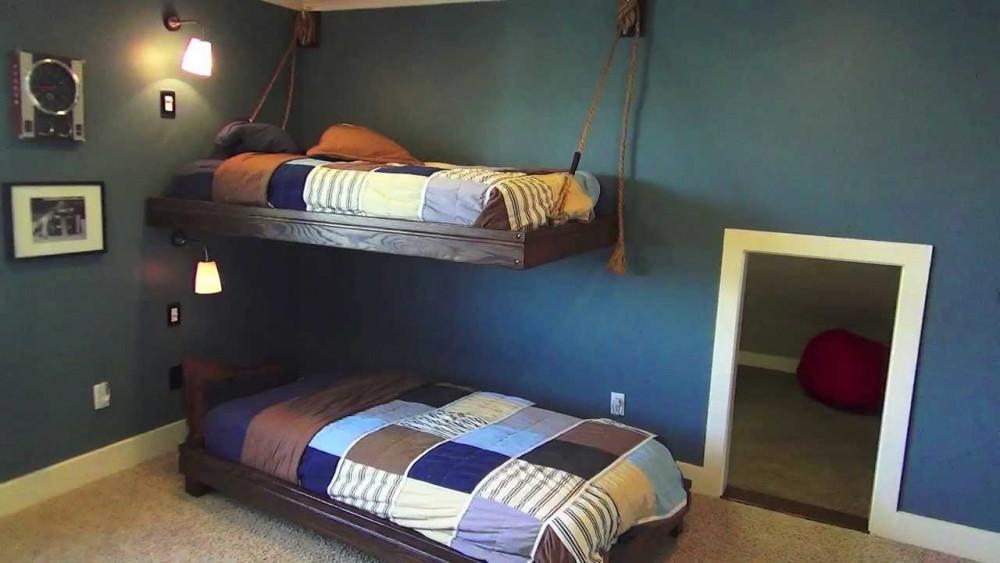 suspended bunk bed