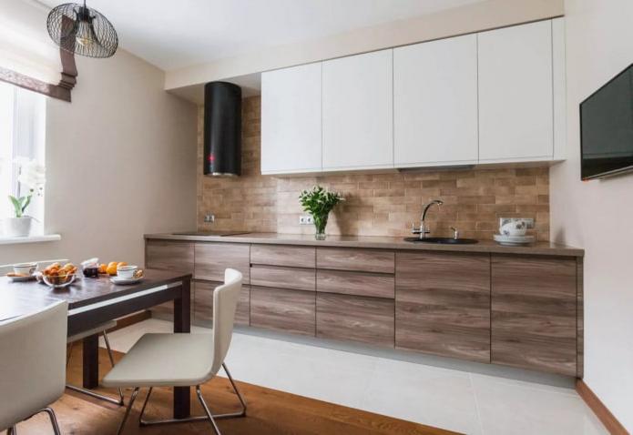 two-tone kitchen made of MDF